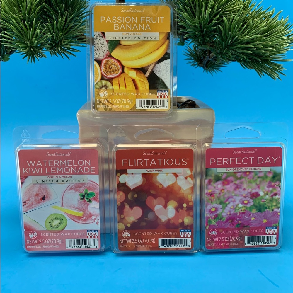 Lot of 4 ScentSationals Wax Melts Cubes